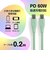 アローン　60W対応シリコンケーブルTypeCtoC0.2m クリーム ALLONE ALG60WSCCC02CR