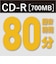 VERBATIMJAPAN　音楽用CD-R 700MB 80分 10枚 AR80FP10J1