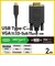 エレコム　USB Type-C - VGA 変換 ケーブル 2m USB-C プラグ to ミニD-Sub15pin プラグ ブラックCACCVGA20BK2