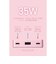 エレコム　モバイルバッテリー 10000mAh 薄型 軽量 35W PSE適合 半固体リチウム 長寿命 iPhone Android Switch 対応 LED残量1％表示 ピンクDEC8610000PN