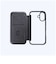 レイアウト　iPhone 17 クリアフリップケース マグネット/ブラックRTP61LCCB