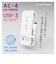 カシムラ　(国内/海外対応)旅行用電源タップAC4 USBA＋C2 PD45W 1m リバーシブルWM33