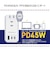 カシムラ　(国内/海外対応)旅行用電源タップ AC3 USBA＋C2 PD45W 自動識別 リバーシブルWM38