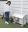 ヤマゼン　エアコンカバー 室外機 ひさし付き マグネット式 YMAG8352H