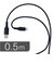 ビックアイデア　USB Type-A to Type-C シリコーンケーブル 0.5m ブラック BITUC60S1AC050K