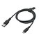 ビックアイデア　USB Type-A to Type-C シリコーンケーブル 0.5m ブラック BITUC60S1AC050K