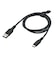 ビックアイデア　USB Type-A to Type-C シリコーンケーブル 1.0m ブラック BITUC60S1AC100K