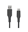 ビックアイデア　USB Type-A to Type-C シリコーンケーブル 1.0m ブラック BITUC60S1AC100K