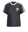 IX5505　W 3 STRIPE TEE(PINST)　BLACK　682430-0001