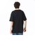124K1011700　M EMB LETTERED SS TEE　BLACK　682620-0002
