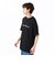 124K1011700　M EMB LETTERED SS TEE　BLACK　682620-0002
