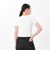 124K3010300　W cropped T-shirt　WHITE　682605-0001