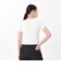 124K3010300　W cropped T-shirt　WHITE　682605-0001