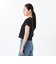 124K3010300　W cropped T-shirt　BLACK　682605-0002