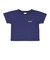 124K3010300　W cropped T-shirt　NAVY　682605-0003