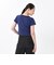 124K3010300　W cropped T-shirt　NAVY　682605-0003