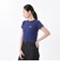 124K3010300　W cropped T-shirt　NAVY　682605-0003