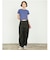 124K3010300　W cropped T-shirt　NAVY　682605-0003