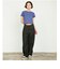 124K3010300　W cropped T-shirt　NAVY　682605-0003