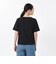 124K3011000　W color scheme T-shirt　BLACK　682612-0002