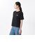 124K3011000　W color scheme T-shirt　BLACK　682612-0002