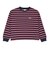 124K3021200　W border long sleeve T-shirt　PINK　682614-0001