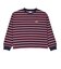 124K3021200　W border long sleeve T-shirt　PINK　682614-0001