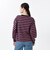 124K3021200　W border long sleeve T-shirt　PINK　682614-0001
