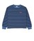 124K3021200　W border long sleeve T-shirt　BLUE　682614-0002