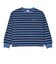124K3021200　W border long sleeve T-shirt　BLUE　682614-0002