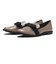 JE-2053　BICOLOR RIBBON LOAFERS　E/BEIGE　685617-0002