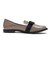 JE-2053　BICOLOR RIBBON LOAFERS　E/BEIGE　685617-0002