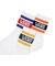 124K7210700　MULTI LINE 3PACK QUARTER SOCKS　MULTI　682211-0001