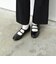 W7054　2BELT TOE CAP FLAT　BLACK　682250-0001