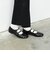 W7054　2BELT TOE CAP FLAT　BLACK　682250-0001