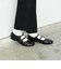 W7054　2BELT TOE CAP FLAT　BLACK　682250-0001