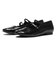 W7054　2BELT TOE CAP FLAT　BLACK　682250-0001