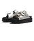 JE-2252　DOUBLE BELT PLATFORM SANDALS　SILVER　694469-0002
