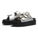 JE-2252　DOUBLE BELT PLATFORM SANDALS　SILVER　694469-0002