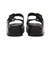JE-2252　DOUBLE BELT PLATFORM SANDALS　BLACK　694469-0001