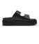 JE-2252　DOUBLE BELT PLATFORM SANDALS　BLACK　694469-0001