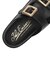JE-2252　DOUBLE BELT PLATFORM SANDALS　BLACK　694469-0001
