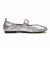 W33350　W GRACLYN MARYJANE BALLET FLAT　SILVER LEATHER　696266-0001