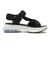 S0055　STRAP SANDAL　BLACK/WHITE　688399-0001