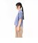 125R3061300　W Collared Cropped Tee　BLUE　695081-0003