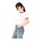 125R3013400　W Logo Ringer TEE　RED　695076-0001
