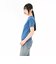 125R3010800　W Multi border Tee　BLUE　695073-0002