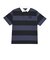 125R1110900　M S/S Rugby Shirt　GRY x BLK　695063-0001