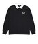 125R1110800　M L/S Rugby Shirt　BLACK　695062-0001