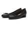 JE-3001　HEEL PUFF BALLET3　BLACK　696804-0001